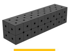 Blocco di collegamento 800x200x200mm SteelPlus GPPH, spessore 12mm, fori 16mm griglia diagonale