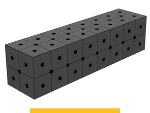 Blocco di collegamento 800x200x200mm SteelPlus GPPH, spessore 12mm, fori 16mm griglia diagonale