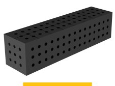 Blocco di collegamento 800x200x200mm SteelPlus GPPH, spessore 12mm, fori 16mm griglia 50x50mm