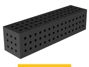 Blocco di collegamento 800x200x200mm SteelPlus GPPH, spessore 12mm, fori 16mm griglia 50x50mm