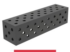Blocco di collegamento 800x200x200mm SteelMax GPPH, spessore 15mm, fori 28mm griglia diagonale