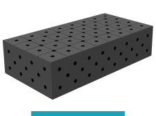 Blocco di collegamento 800x400x200mm SteelEco GPPH, spessore 8mm, fori 16mm griglia diagonale