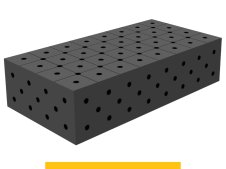 Blocco di collegamento 800x400x200mm SteelPlus GPPH, spessore 12mm, fori 16mm griglia diagonale