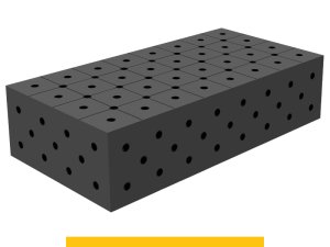 Blocco di collegamento 800x400x200mm SteelPlus GPPH, spessore 12mm, fori 16mm griglia diagonale