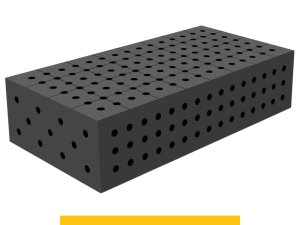 Blocco di collegamento 800x400x200mm SteelPlus GPPH, spessore 12mm, fori 16mm griglia 50x50mm