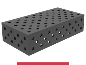 Blocco di collegamento 800x400x200mm SteelMax GPPH, spessore 15mm, fori 28mm griglia diagonale