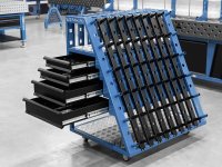 Carrello portautensili GPPH Trolley L 1000x800x1130mm con 8 cassetti, fori 28mm