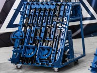 Carrello portautensili GPPH Trolley L 1000x800x1130mm per accessori tavoli saldatura, fori 16mm