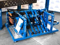 Carrello portautensili GPPH Trolley M 1300x900x600mm per accessori tavoli saldatura, fori 28mm