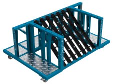 Carrello portautensili GPPH Trolley M 1300x900x600mm per accessori tavoli saldatura, fori 16mm