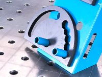 Goniometro ad angolo variabile SteelPlus GPPH, spessore 12mm per tavoli fori 16mm