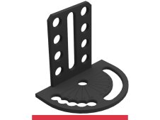 Goniometro spaziale 180x260x225mm destro SteelMax GPPH, spessore 15mm, fori 28mm