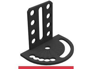 Goniometro spaziale 180x260x225mm destro SteelMax GPPH, spessore 15mm, fori 28mm