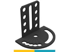 Goniometro spaziale 180x260x225mm destro SteelPlus-SteelEco GPPH, spessore 12mm, fori 16mm