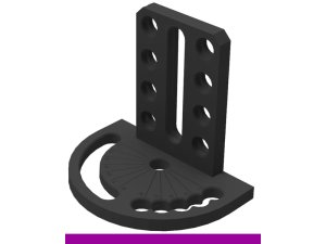 Goniometro spaziale 180x260x225mm sinistro SteelExpert GPPH, spessore 25mm, fori 28mm