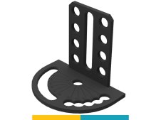 Goniometro spaziale 180x260x225mm sinistro SteelPlus-SteelEco GPPH, spessore 12mm, fori 16mm