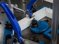 Morsetto di fissaggio a leva GPPH scartamento variabile per tavoli fori 16mm
