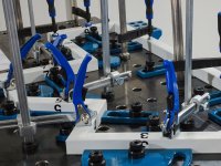 Morsetto di fissaggio a leva GPPH scartamento variabile per tavoli fori 16mm