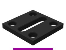 Piastra adattatrice 150x150mm SteelExpert GPPH, spessore 25mm, fori 28mm