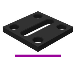 Piastra adattatrice 150x150mm SteelExpert GPPH, spessore 25mm, fori 28mm