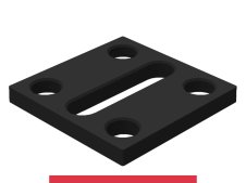 Piastra adattatrice 150x150mm SteelMax GPPH, spessore 15mm, fori 28mm