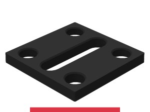 Piastra adattatrice 150x150mm SteelMax GPPH, spessore 15mm, fori 28mm