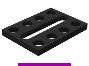 Piastra adattatrice 200x150mm SteelExpert GPPH, spessore 25mm, fori 28mm
