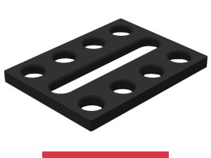 Piastra adattatrice 200x150mm SteelMax GPPH, spessore 15mm, fori 28mm