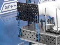 Piastra di montaggio per tubazioni GPPH 350mm per tavoli fori 16mm