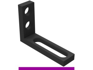 Squadra di battuta 125x185mm SteelExpert GPPH, spessore 25mm, fori 28mm