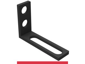 Squadra di battuta 125x185mm SteelMax GPPH, spessore 15mm, fori 28mm