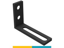 Squadra di battuta 125x185mm SteelPlus-SteelEco GPPH, spessore 12mm, fori 16mm