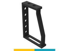 Squadra di battuta 200x300x150mm SteelPlus-SteelEco GPPH, spessore 12mm, fori 16mm