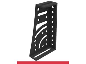 Squadra di battuta 275x500x175x100mm destra SteelMax GPPH, spessore 15mm, fori 28mm
