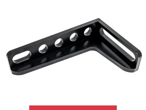Squadra di battuta 300x190mm sinistra SteelMax GPPH, spessore 15mm, fori 28mm
