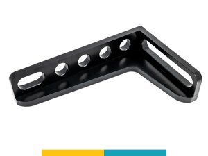 Squadra di battuta 300x190mm sinistra SteelPlus-SteelEco GPPH, spessore 12mm, fori 16mm