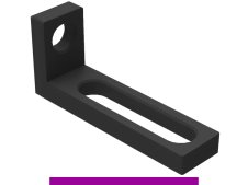 Squadra di battuta 75x185mm SteelExpert GPPH, spessore 25mm, fori 28mm