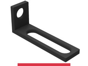 Squadra di battuta 75x185mm SteelMax GPPH, spessore 15mm, fori 28mm