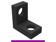 Squadra di battuta 75x75mm SteelExpert GPPH, spessore 25mm, fori 28mm