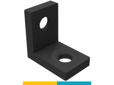 Squadra di battuta 75x75mm SteelPlus-SteelEco GPPH, spessore 12mm, fori 16mm