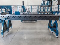 Supporto saldatura con ruote SteelExpert Trestle GPPH spessore 25mm, fori 28mm in griglia diagonale