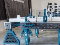 Supporto saldatura SteelPlus Trestle GPPH spessore 12mm, fori 16mm in griglia diagonale