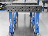 Tavolo saldatura su binari GPPH Slide System SteelMax 1,5x1mt, fori 28mm con 2 Trestle