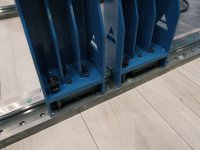 Tavolo saldatura su binari GPPH Slide System SteelMax 1,5x1mt, fori 28mm con 2 Trestle