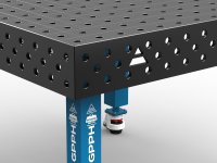 Banco per saldatura con ruote SteelMax GPPH in acciaio rinforzato 1,2x1,2mt fori 28mm