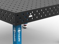 Banco per saldatura con ruote SteelMax GPPH in acciaio rinforzato 1,5x1,48mt fori 28mm