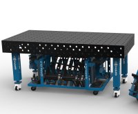 Banco per saldatura con ruote SteelMax GPPH in acciaio rinforzato 2x1mt fori 28mm