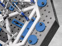 Banco per saldatura ottagonale SteelPlus OCT GPPH 1x1mt spessore 12mm, fori 16mm