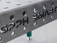 Banco saldatura Smart GPPH con ruote spessore 15mm, fori 28mm, dimensioni da 1,5 a 3 metri