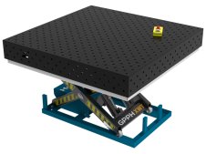Banco per saldatura SteelEco idraulico GPPH 1,5x1,48mt spessore 8mm, fori 16mm su griglia diagonale